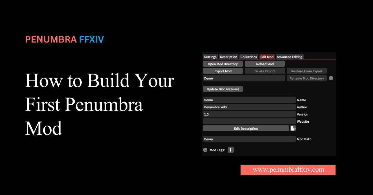 How to Build Your First Penumbra Mod
